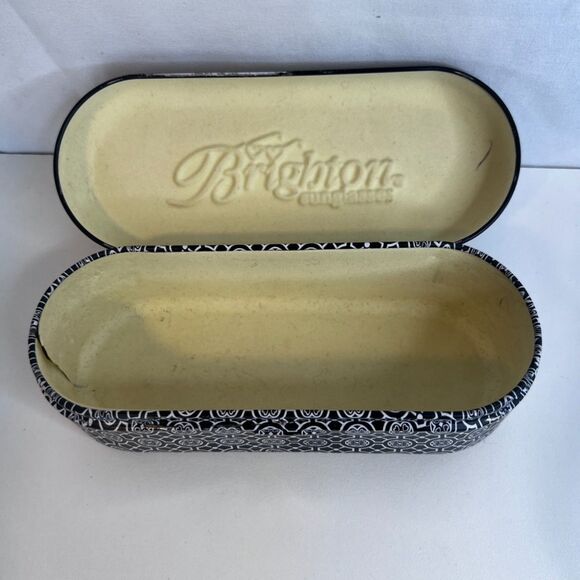 Brighton Sunglasses KISS Black Arms Jeweled Handmade USED Light Wear Aviator - Picture 11 of 13